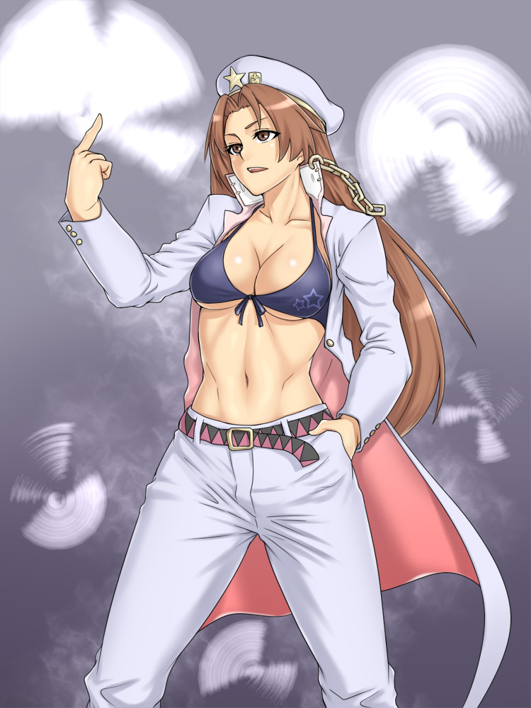 hong meiling, kujo jotaro, and kuujou meiling (touhou and 2 more) drawn by houtengeki