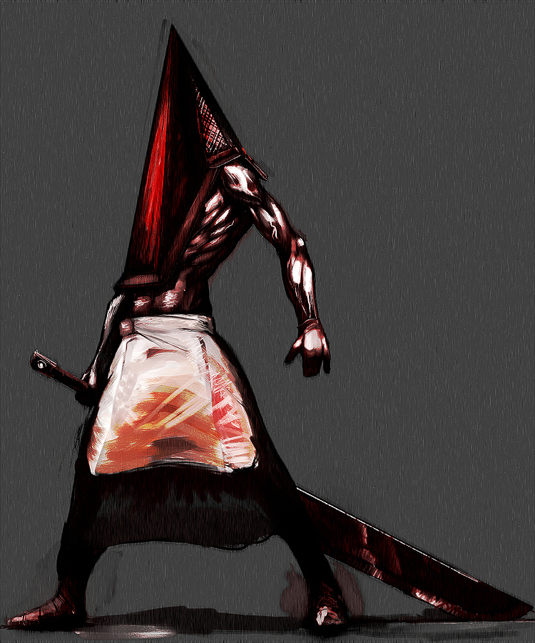 pyramid head (silent hill 2 and 1 more) drawn by arugeri
