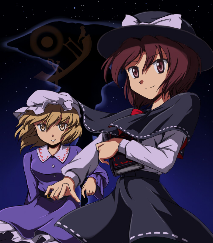 usami renko and maribel hearn (touhou and 1 more) drawn by flx