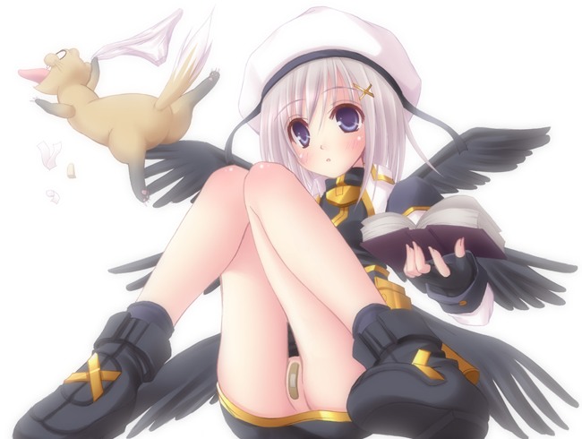 yagami hayate, yuuno scrya, and tome of the night sky (lyrical nanoha and 1 more) drawn by kago_no_tori