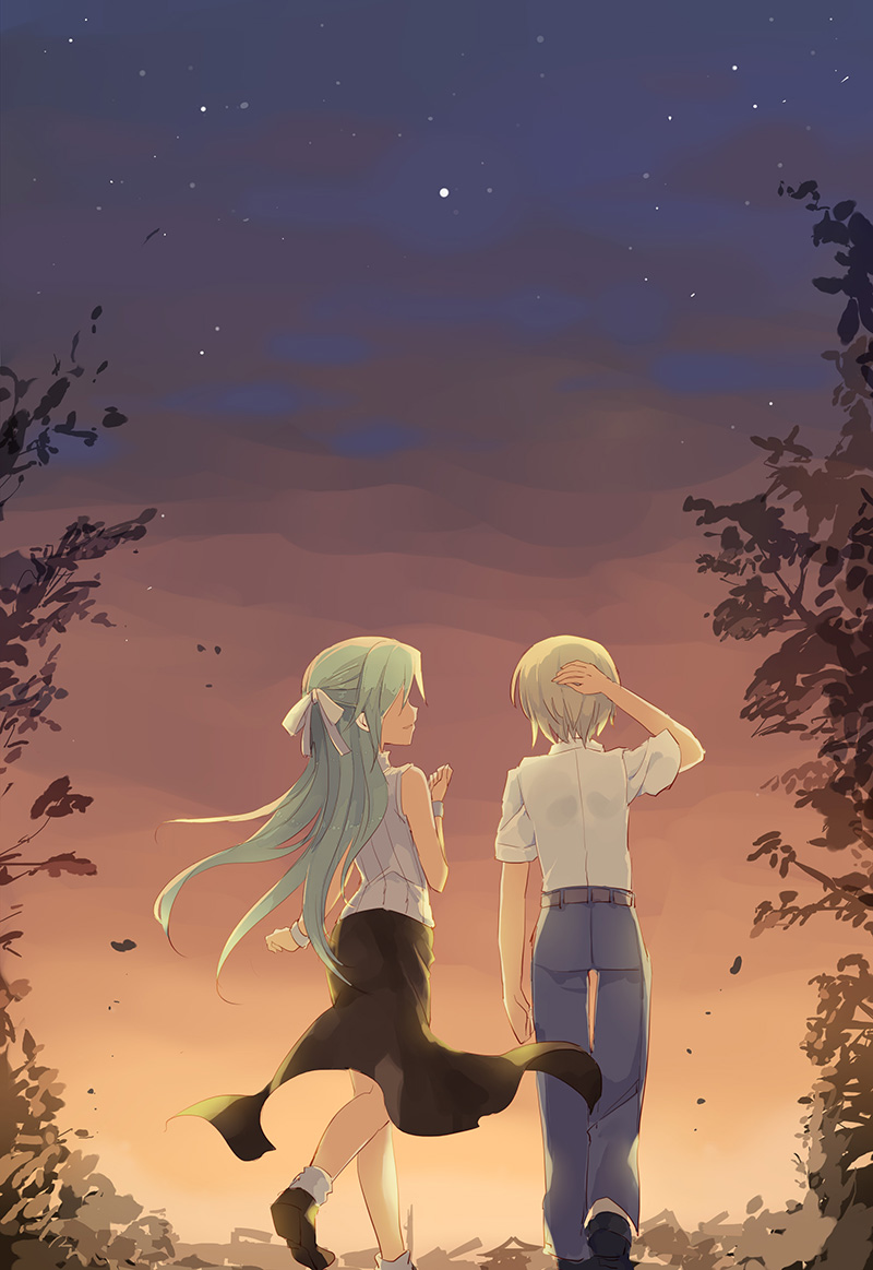 sonozaki shion and houjou satoshi (higurashi no naku koro ni) drawn by yetworldview_kaze