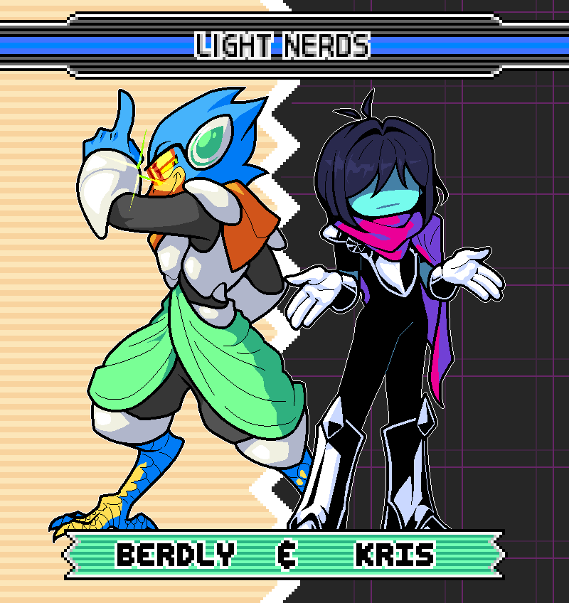 kris and berdly (sonic and 3 more) drawn by acenth