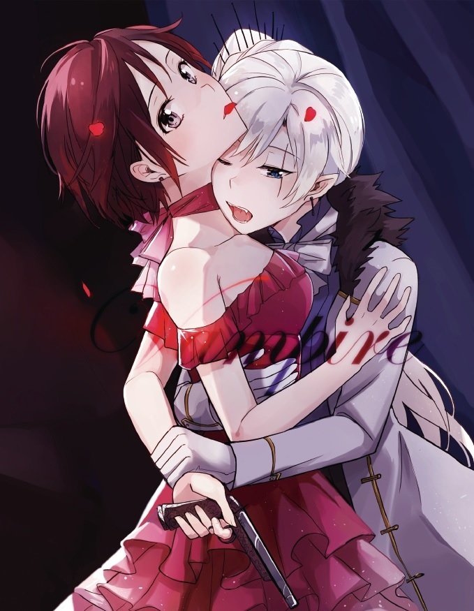 ruby rose and weiss schnee (rwby) drawn by kuma_(bloodycolor)