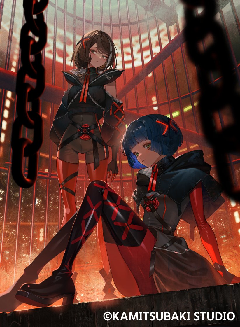 asu and aru (kamitsubaki studio and 1 more) drawn by eigoni