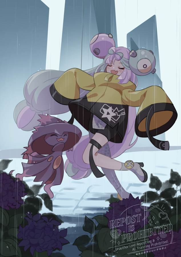iono and mismagius (pokemon and 1 more) drawn by mizuiro123