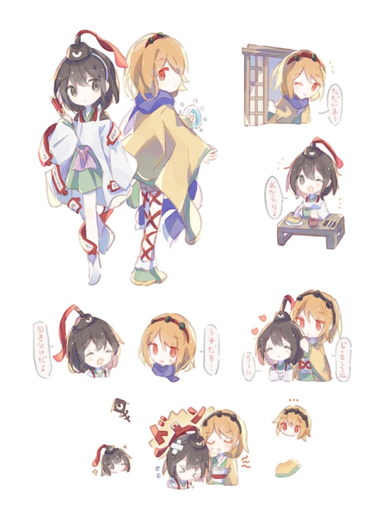 senri tsurubami and zuifeng tenkai (len'en) drawn by yapiemo