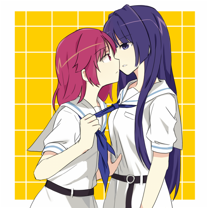 miyanaga teru and hirose sumire (saki) drawn by a1iou