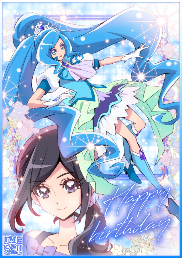 sawaizumi chiyu and cure fontaine (precure and 1 more) drawn by kamikita_futago