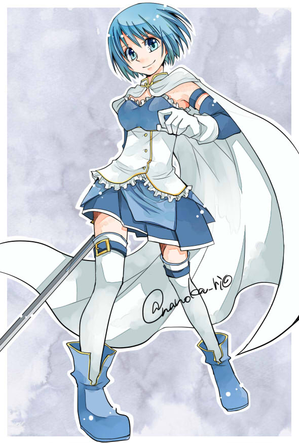 miki sayaka (mahou shoujo madoka magica) drawn by nanoka_rio