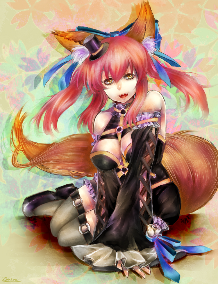 tamamo and tamamo no mae (fate and 2 more) drawn by zyusyu