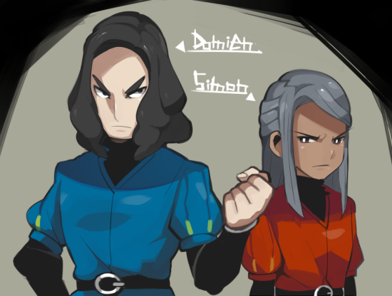 simon and damian (inazuma eleven go and 2 more) drawn by motojima_hakka