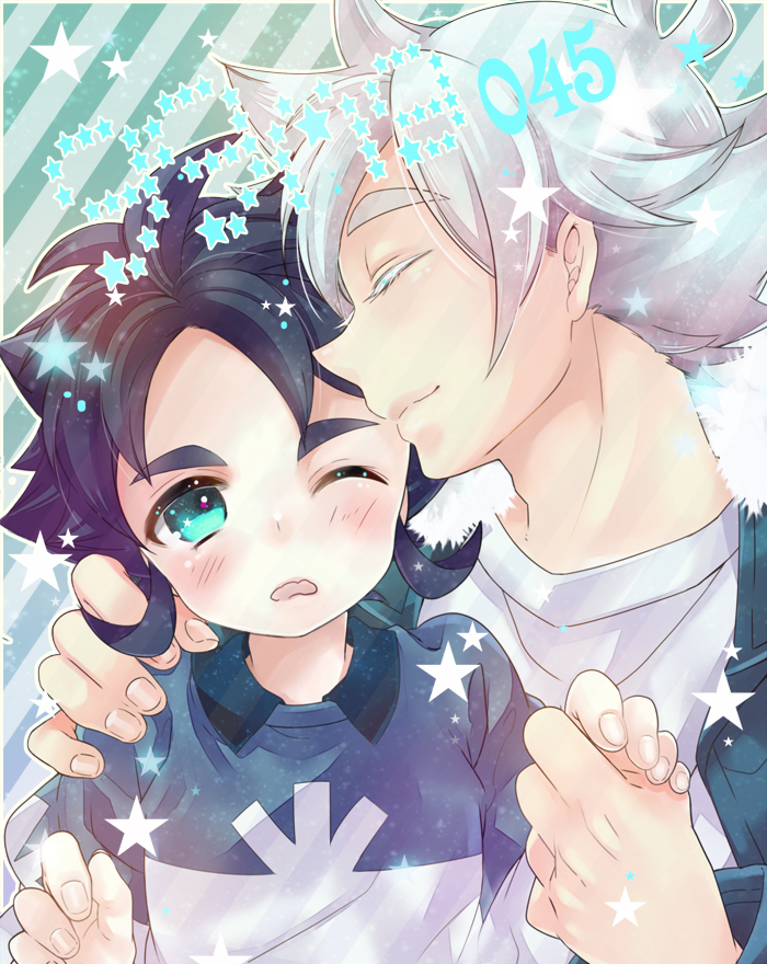 fubuki shirou and yukimura hyouga (inazuma eleven and 1 more) drawn by kokonoe_(saku)
