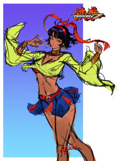 josie rizal (tekken and 1 more) drawn by dakkuu