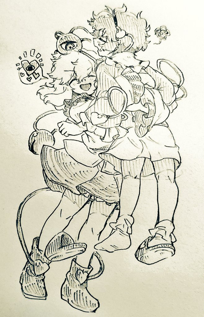 komeiji koishi and komeiji satori (touhou) drawn by menotama