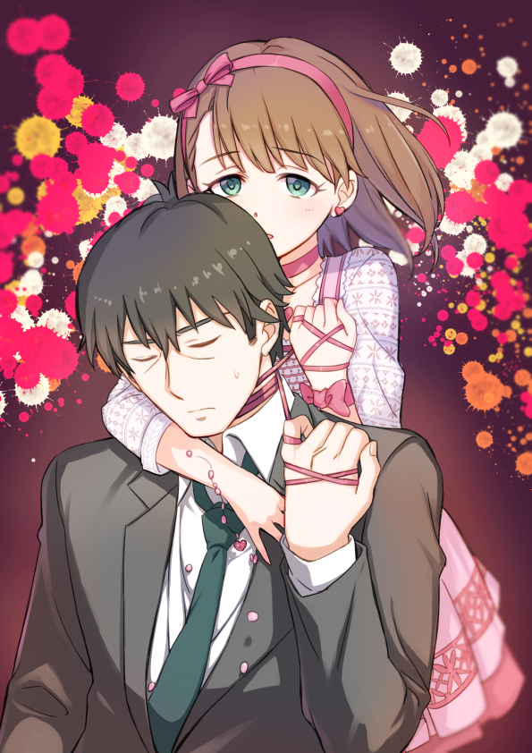 producer and sakuma mayu (idolmaster and 1 more) drawn by sumi_(tkzk525)