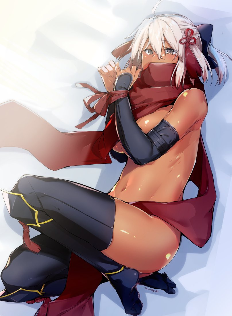 okita souji and okita souji alter (fate and 1 more) drawn by uno_ryoku