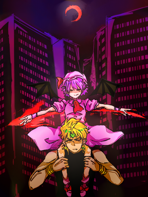 remilia scarlet and dio brando (touhou and 3 more) drawn by ayacanon122