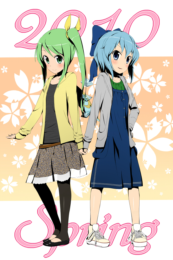 cirno and daiyousei (touhou) drawn by orange-pengin