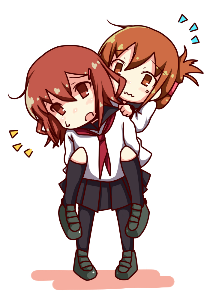 inazuma and ikazuchi (kantai collection) drawn by kurome_shirome