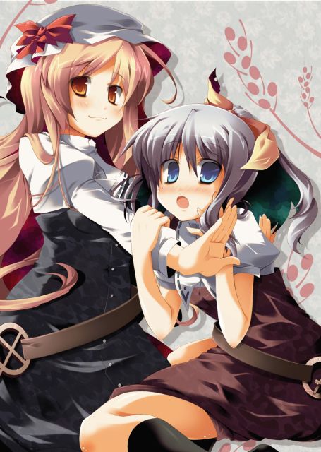 watatsuki no yorihime and watatsuki no toyohime (touhou) drawn by utsurogi_angu