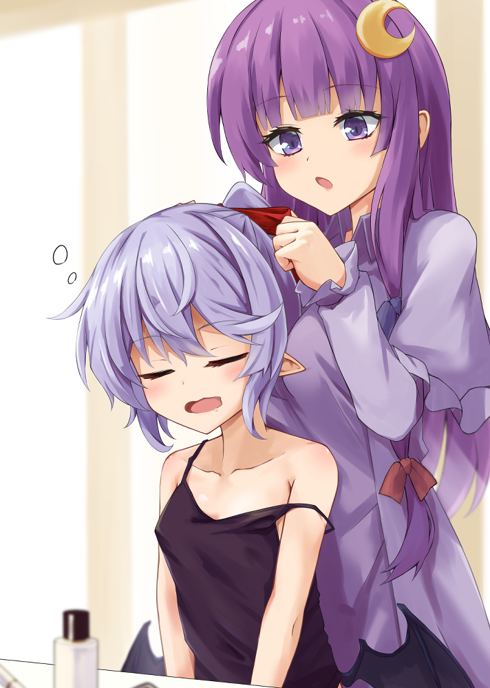 remilia scarlet and patchouli knowledge (touhou) drawn by akisome_hatsuka
