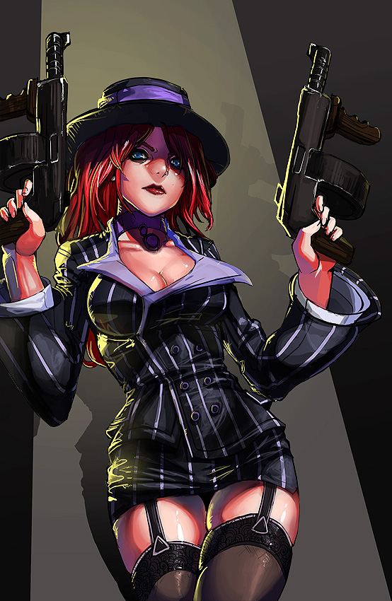 miss fortune and crime city miss fortune (league of legends) drawn by ionen