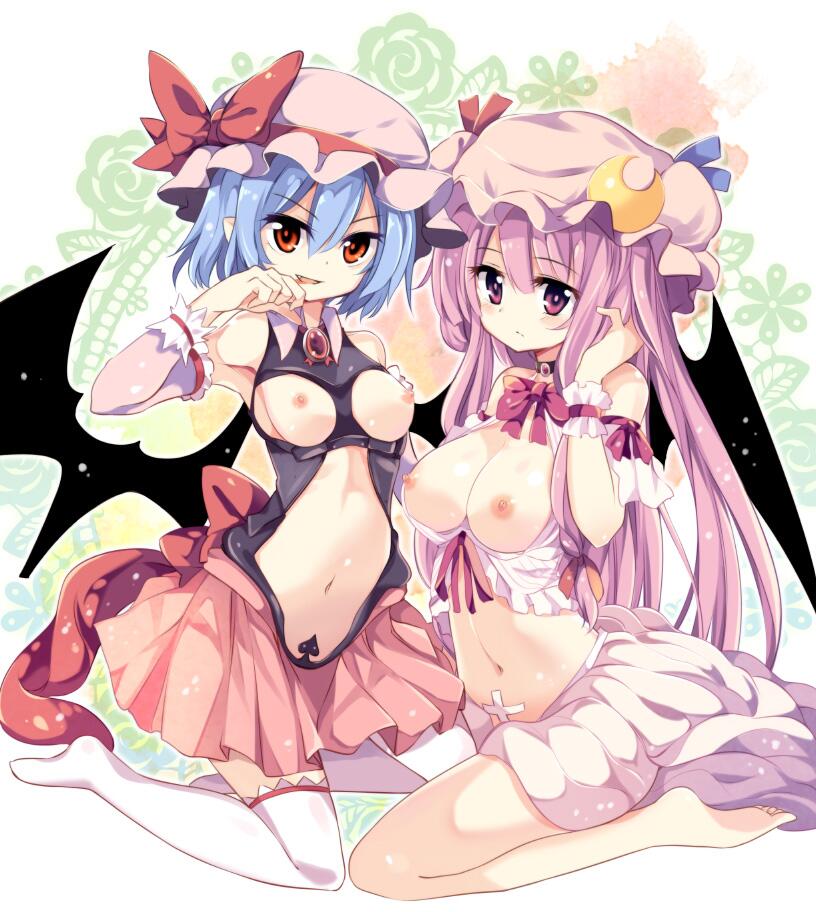 remilia scarlet and patchouli knowledge (touhou) drawn by maturiuta_sorato