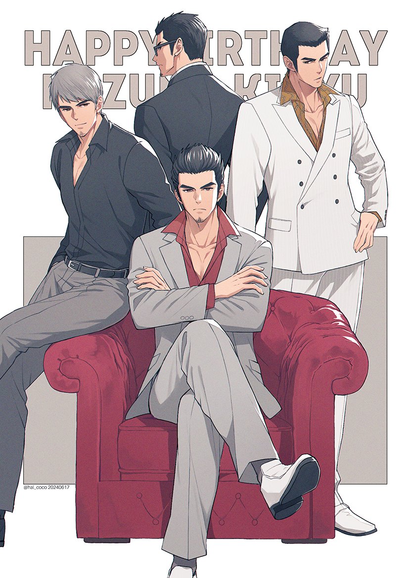 kiryu kazuma (ryuu ga gotoku and 3 more) drawn by haruko_(chikadoh)