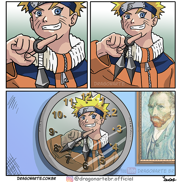 uzumaki naruto and vincent van gogh (naruto and 1 more) drawn by dragonarte