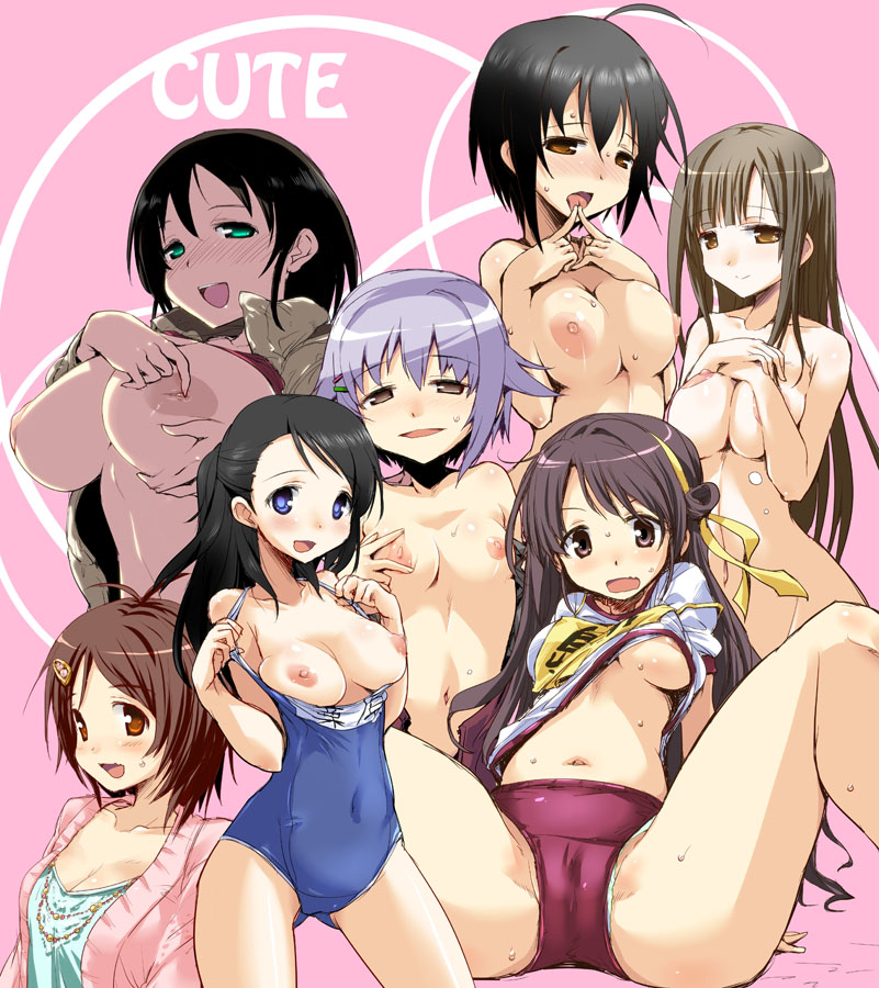 shimamura uzuki, koshimizu sachiko, kohinata miho, mizumoto yukari, domyoji karin, and 2 more (idolmaster and 1 more) drawn by hirowa_nagi