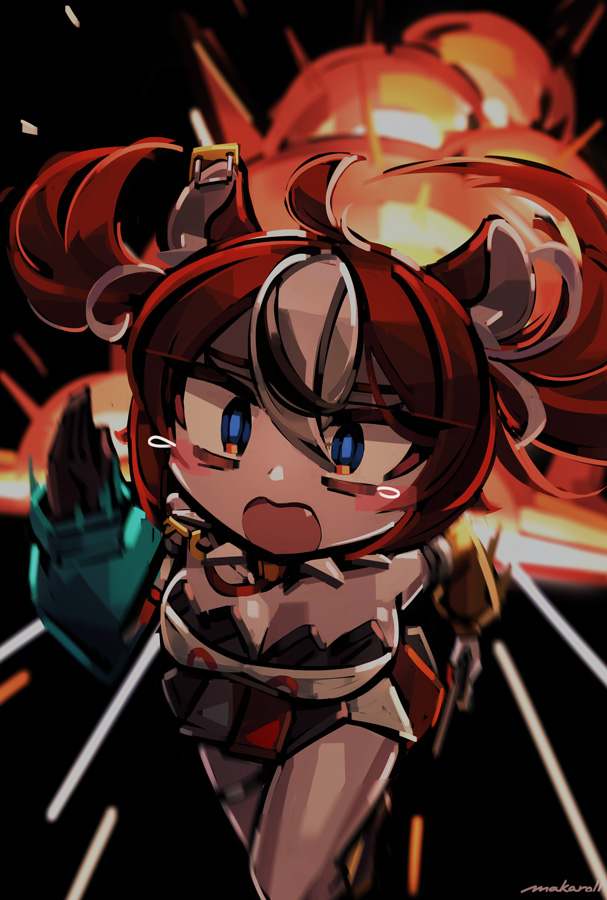 hakos baelz (hololive and 1 more) drawn by makaroll