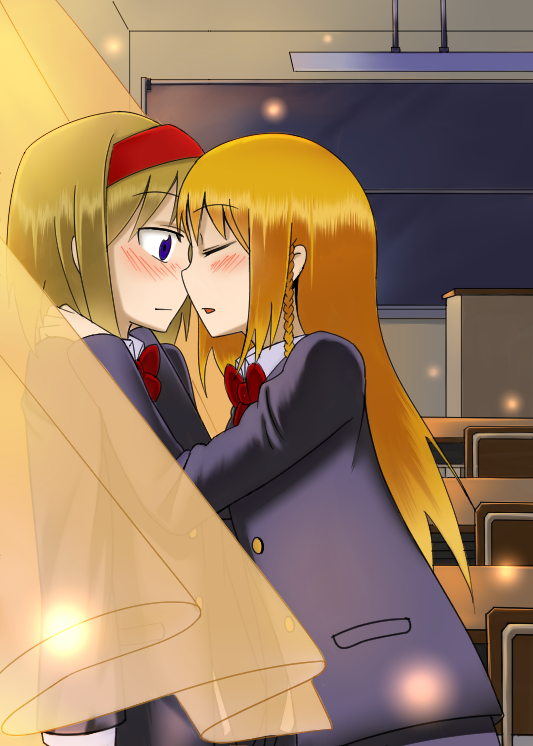 kirisame marisa and alice margatroid (touhou) drawn by manjuu_teishoku