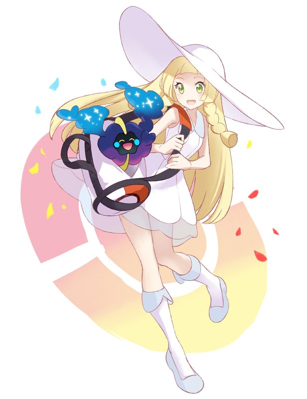 lillie and cosmog (pokemon and 1 more) drawn by envanishmentor