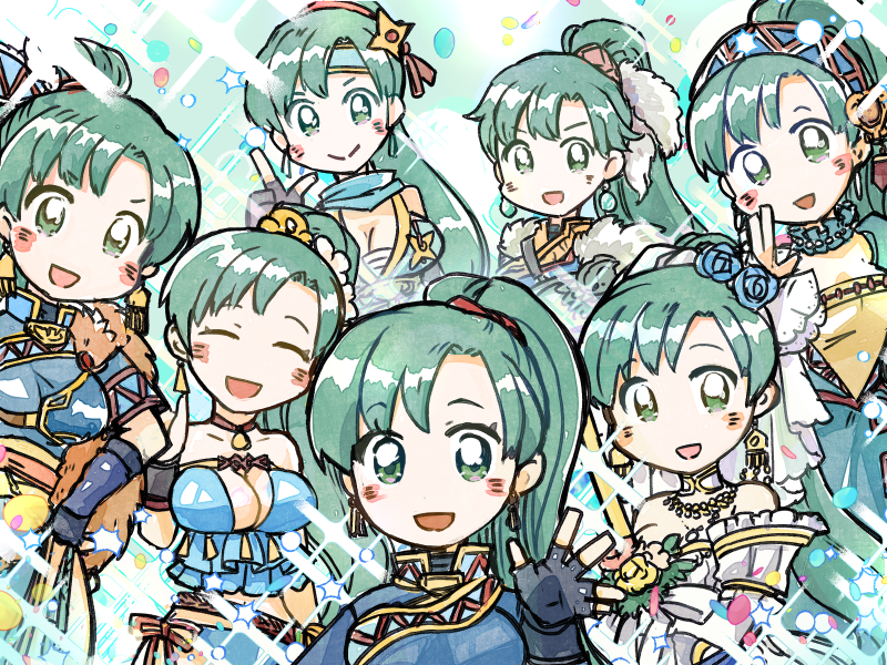 lyn (fire emblem and 2 more) drawn by sakusaku7r