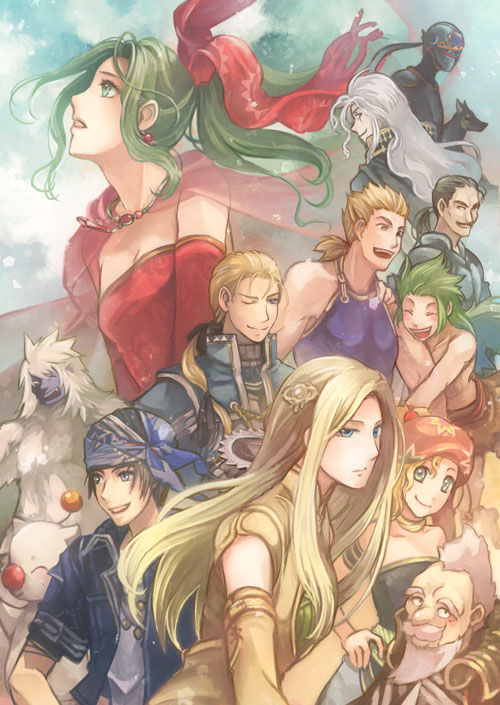 terra branford, moogle, celes chere, locke cole, relm arrowny, and 10 more (final fantasy and 1 more) drawn by s1minami