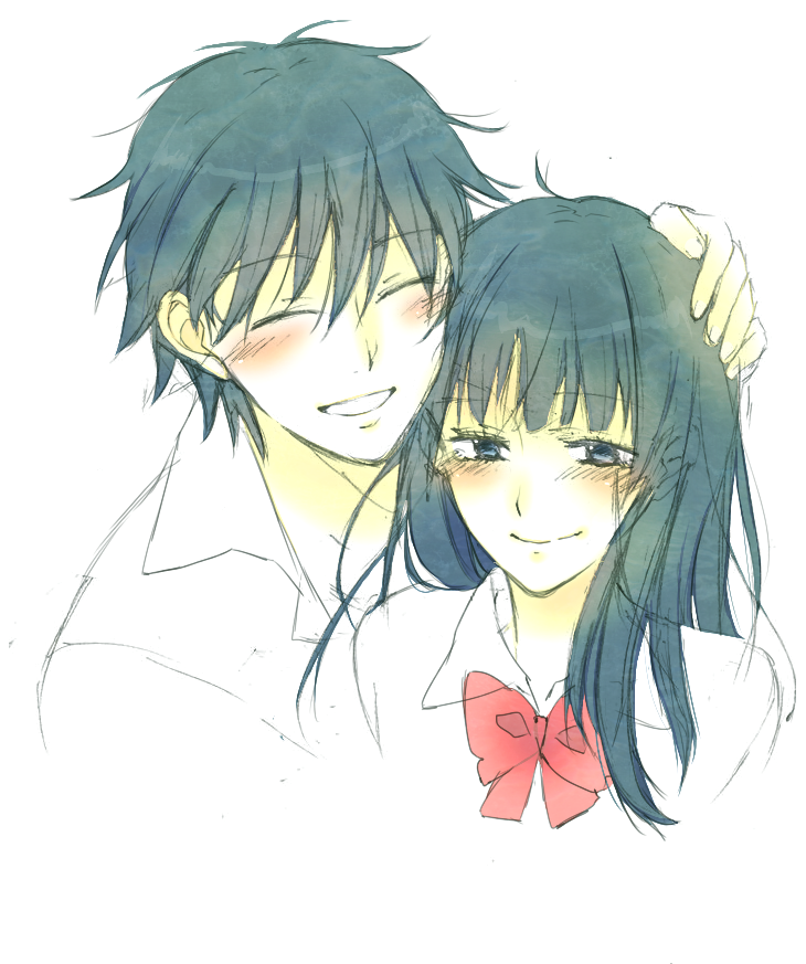 kuronuma sawako and kazehaya shouta (kimi ni todoke) drawn by ame_arare