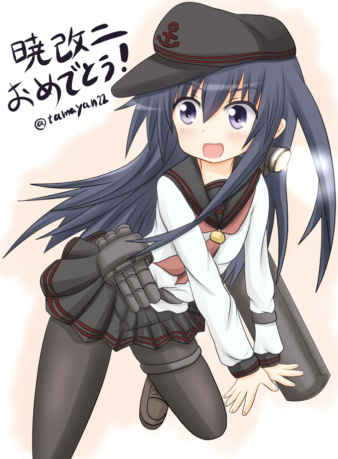 akatsuki and akatsuki kai ni (kantai collection) drawn by tamayan