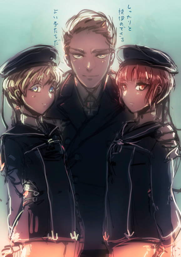z1 leberecht maass, z3 max schultz, and germany (kantai collection and 1 more) drawn by roku_futoshi