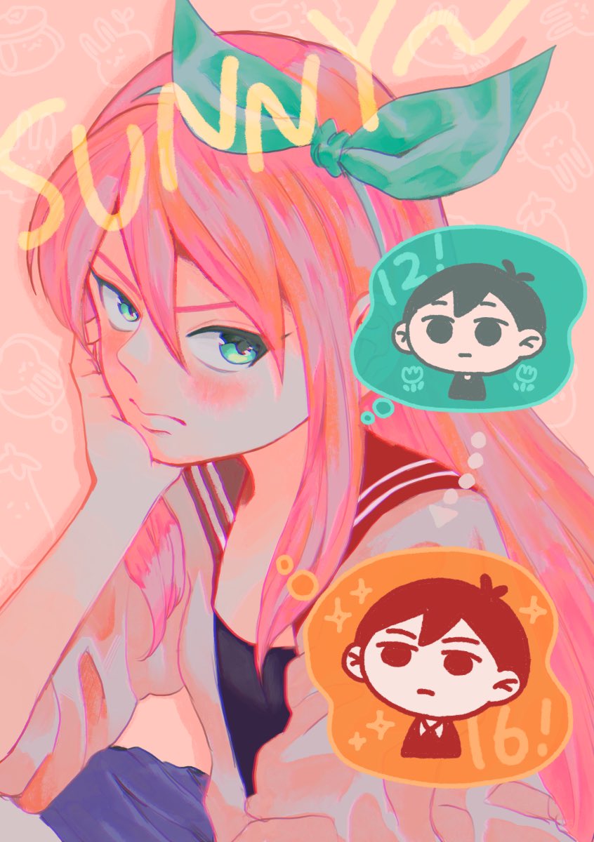 sunny and aubrey (omori) drawn by msdnno_kabe
