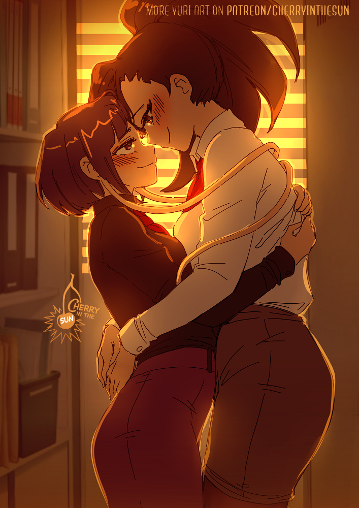 yaoyorozu momo and jiro kyoka (boku no hero academia) drawn by cherry_in_the_sun