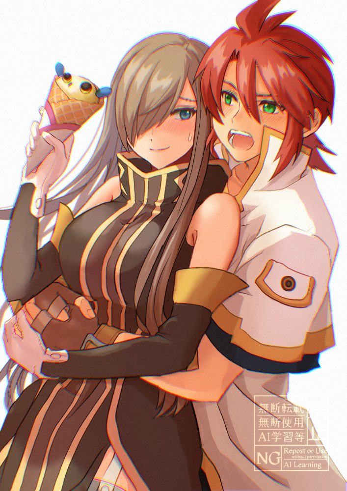 tear grants and luke fon fabre (tales of and 1 more) drawn by komegura
