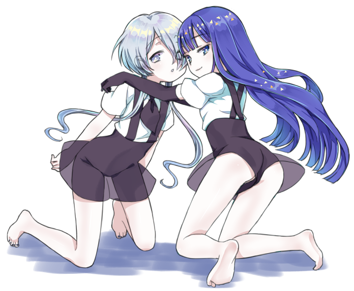 lapis lazuli and ghost quartz (houseki no kuni) drawn by amimi