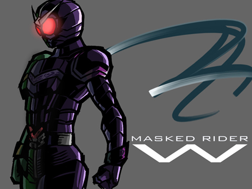 kamen rider double (kamen rider and 1 more) drawn by simonori