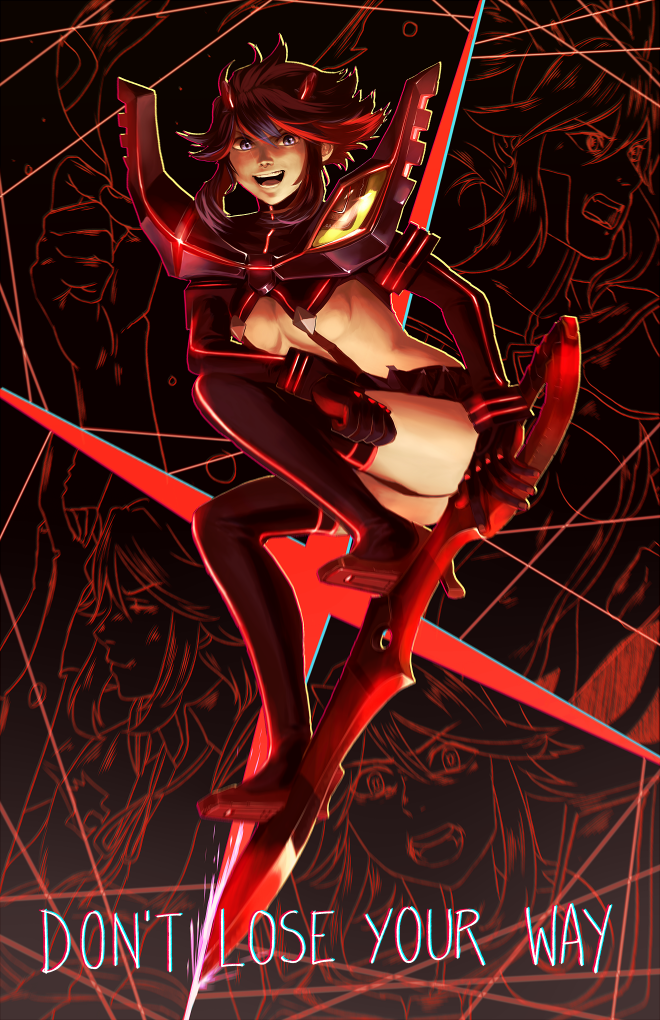 matoi ryuuko and senketsu (kill la kill) drawn by radiostarkiller