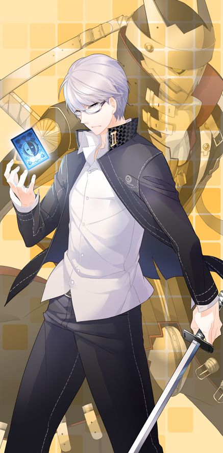 narukami yu and izanagi (persona and 1 more) drawn by aile_(crossroads)