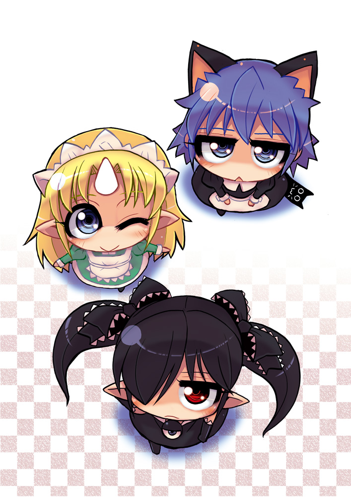 backbeako, backbeard, kirin, chibi yami, and yami yuki (original and 3 more) drawn by torotei