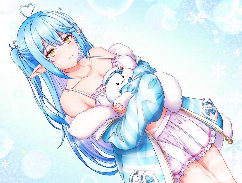 yukihana lamy, daifuku, and yukimin (hololive) drawn by ken-ji