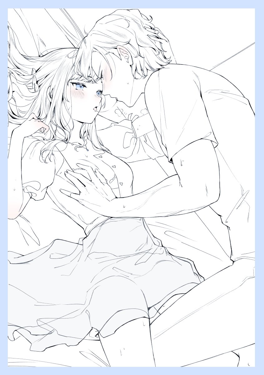 nadeshiko and youta (original) drawn by carrot_(robosquat)