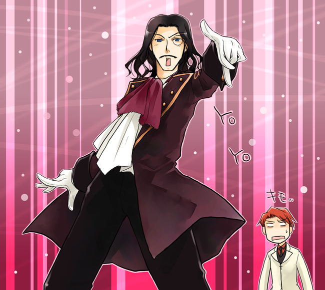 ushiromiya battler and ronove (umineko no naku koro ni) drawn by azuma_shouko