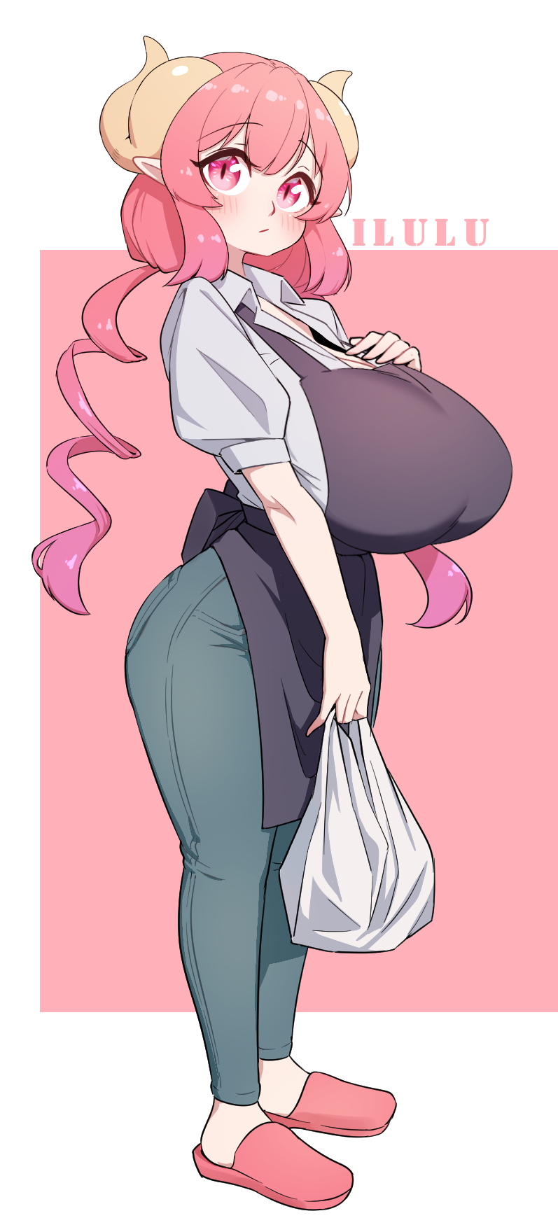 ilulu (kobayashi-san chi no maidragon) drawn by yabby